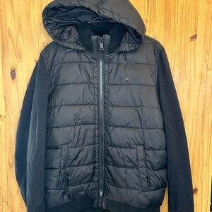 Tommy Hilfiger Black Hooded Packable Jacket